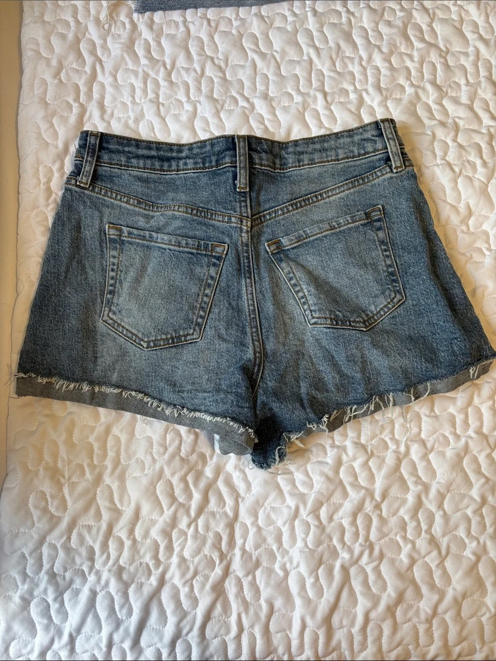 wild fable Medium Blue high-rise rolled cuff Shorts